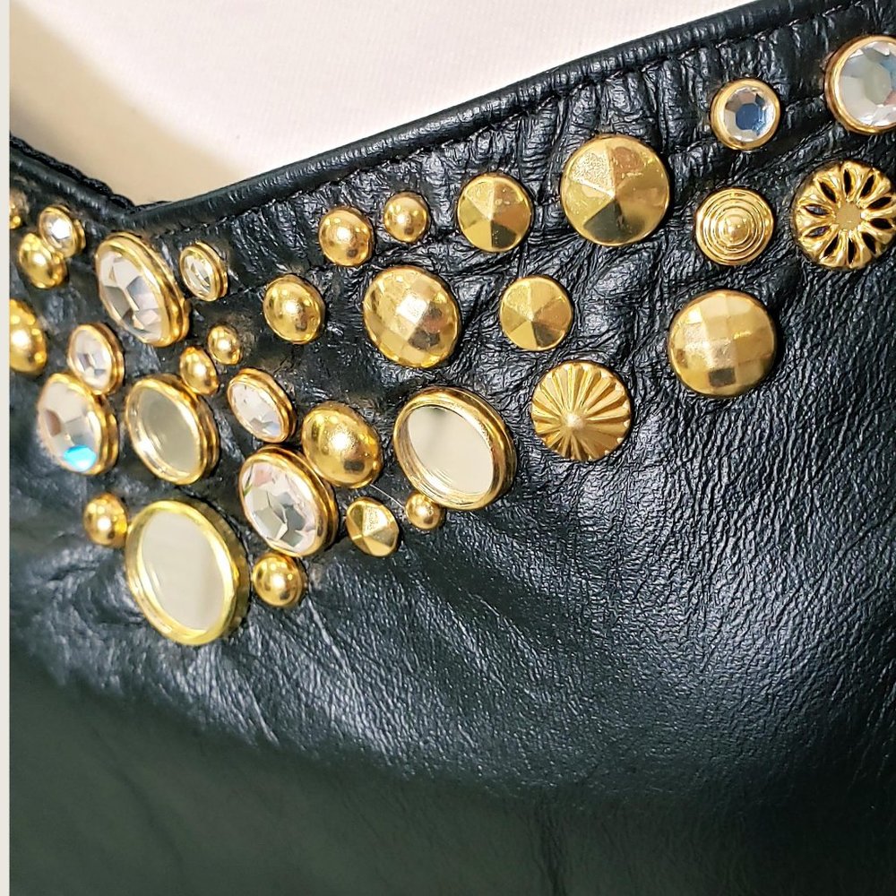 Ardens Pleather Jeweled Bustier - Picture 3 of 9